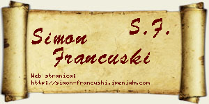 Simon Francuski vizit kartica